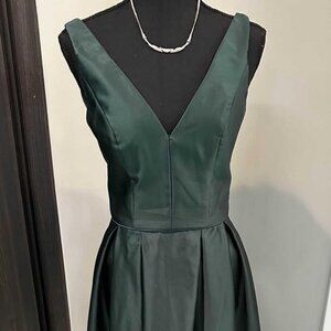 Elegant Green Satin Dress Betsy Adam